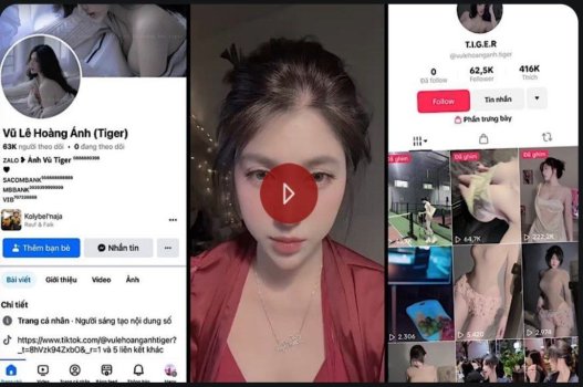 Bị lộ video 18+ Vũ Lê Hoàng Ánh - Tiktoker ngực lớn