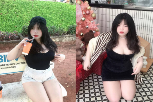 Em ngực bự uốn éo vì phê